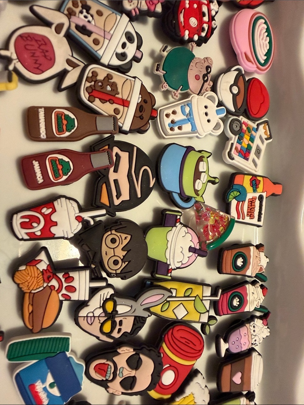 74 Lot of Mixed Color Cartoon Food & Character Shoe Charms Pack - Picture 4 of 7